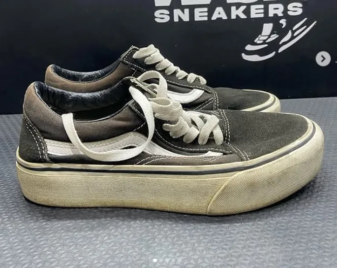 Vans Old Skool Platform sujo antes do serviço na Wash Sneakers 21